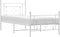 vidaXL - Bedframe - met - hoofd- - en - voeteneinde - metaal - wit - 90x200 - cm