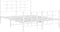 vidaXL - Bedframe - met - hoofd- - en - voeteneinde - metaal - wit - 140x190 - cm