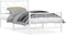 vidaXL - Bedframe - met - hoofd- - en - voeteneinde - metaal - wit - 100x190 - cm