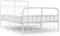 vidaXL - Bedframe - met - hoofd- - en - voeteneinde - metaal - wit - 120x200 - cm