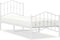 vidaXL - Bedframe - met - hoofd- - en - voeteneinde metaal - wit - 80x200 - cm