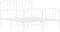 vidaXL - Bedframe - met - hoofd- - en - voeteneinde metaal - wit - 135x190 - cm
