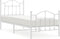 vidaXL - Bedframe - met - hoofd- - en - voeteneinde - metaal - wit - 90x190 - cm