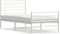 vidaXL - Bedframe - met - hoofd- - en - voeteneinde - metaal - wit - 75x190 - cm