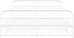 vidaXL - Bedframe - met - hoofd- - en - voeteneinde - metaal - wit - 180x200 - cm