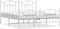 vidaXL - Bedframe - met - hoofd- - en - voeteneinde - metaal - wit - 180x200 - cm
