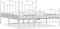 vidaXL - Bedframe - met - hoofd- - en - voeteneinde - metaal - wit - 160x200 - cm