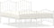 vidaXL - Bedframe - met - hoofd- - en - voeteneinde metaal - wit - 140x200 - cm