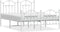 vidaXL - Bedframe - met - hoofd- - en - voeteneinde - metaal - wit - 140x190 - cm