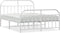 vidaXL - Bedframe - met - hoofd- - en - voeteneinde - metaal - wit - 183x213 - cm