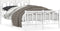 vidaXL - Bedframe - met - hoofd- - en - voeteneinde - metaal - wit - 120 - x - 190 - cm