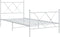 vidaXL - Bedframe - met - hoofd- - en - voeteneinde - metaal - wit - 90x200 - cm
