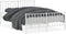 vidaXL - Bedframe - met - hoofd- - en - voeteneinde metaal - wit - 140x190 - cm