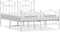 vidaXL - Bedframe - met - hoofd- - en - voeteneinde - metaal - wit - 140x200 - cm