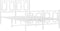 vidaXL - Bedframe - met - hoofd- - en - voeteneinde - metaal - wit - 120x200 - cm