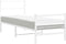 vidaXL - Bedframe - met - hoofd- - en - voeteneinde metaal - wit - 75x190 - cm