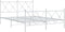vidaXL - Bedframe - met - hoofd- - en - voeteneinde - metaal - wit - 140x190 - cm