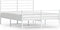 vidaXL - Bedframe - met - hoofd- - en - voeteneinde - metaal - wit - 135x190 - cm