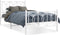 vidaXL - Bedframe - met - hoofd- - en - voeteneinde - metaal - wit - 100x190 - cm