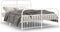 vidaXL - Bedframe - met - hoofd- - en - voeteneinde - metaal - wit - 150x200 - cm