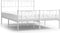 vidaXL - Bedframe - met - hoofd- - en - voeteneinde - metaal - wit - 120 - x - 190 - cm