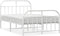 vidaXL - Bedframe - met - hoofd- - en - voeteneinde - metaal - wit - 120x200 - cm