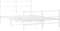 vidaXL - Bedframe - met - hoofd- - en - voeteneinde metaal - wit - 135x190 - cm