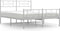 vidaXL - Bedframe - met - hoofd- - en - voeteneinde - metaal - wit - 120 - x - 190 - cm