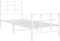 vidaXL - Bedframe - met - hoofd- - en - voeteneinde - metaal - wit - 80x200 - cm
