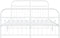 vidaXL - Bedframe - met - hoofd- - en - voeteneinde - metaal - wit - 140x200 - cm