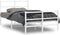 vidaXL - Bedframe - met - hoofd- - en - voeteneinde metaal - wit - 120x200 - cm