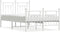 vidaXL - Bedframe - met - hoofd- - en - voeteneinde - metaal - wit - 120 - x - 190 - cm