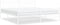 vidaXL - Bedframe - met - hoofd- - en - voeteneinde - metaal - wit - 193x203 - cm