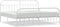 vidaXL - Bedframe - met - hoofd- - en - voeteneinde - metaal - wit - 200x200 - cm