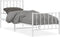 vidaXL - Bedframe - met - hoofd- - en - voeteneinde metaal - wit - 80x200 - cm