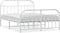 vidaXL - Bedframe - met - hoofd- - en - voeteneinde - metaal - wit - 135x190 - cm