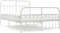 vidaXL - Bedframe - met - hoofd- - en - voeteneinde - metaal - wit - 140x200 - cm