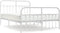 vidaXL - Bedframe - met - hoofd- - en - voeteneinde - metaal - wit - 140x190 - cm