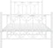 vidaXL - Bedframe - met - hoofd- - en - voeteneinde - metaal - wit - 90x190 - cm