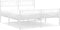 vidaXL - Bedframe - met - hoofd- - en - voeteneinde - metaal - wit - 140x190 - cm