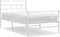 vidaXL - Bedframe - met - hoofd- - en - voeteneinde - metaal - wit - 75x190 - cm