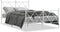 vidaXL - Bedframe - met - hoofd- - en - voeteneinde - metaal - wit - 120x200 - cm