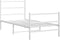 vidaXL - Bedframe - met - hoofd- - en - voeteneinde metaal - wit - 90x190 - cm