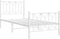 vidaXL - Bedframe - met - hoofd- - en - voeteneinde - metaal - wit - 75x190 - cm