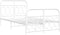vidaXL - Bedframe - met - hoofd- - en - voeteneinde - metaal - wit - 120x200 - cm