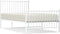 vidaXL - Bedframe - met - hoofd- - en - voeteneinde - metaal - wit - 100x190 - cm