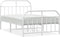 vidaXL - Bedframe - met - hoofd- - en - voeteneinde - metaal - wit - 120 - x - 190 - cm