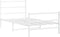 vidaXL - Bedframe - met - hoofd- - en - voeteneinde metaal - wit - 107x203 - cm