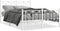 vidaXL - Bedframe - met - hoofd- - en - voeteneinde - metaal - wit - 140x190 - cm