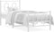 vidaXL - Bedframe - met - hoofd- - en - voeteneinde - metaal - wit - 80x200 - cm